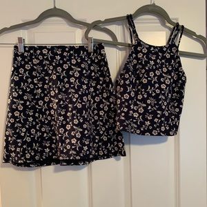 Floral two piece mini dress